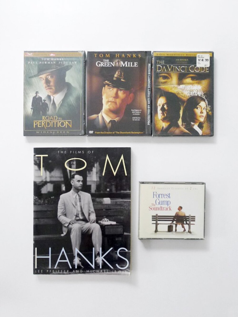 5 BUNDLE/LOT FILMS OF TOM HANKS M Lewis L Pfeiffer Book DVDs Forest Gump OST CDs